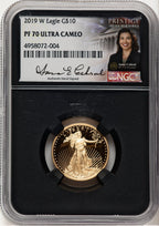 2019-W Proof Gold Eagle 1/4 oz Anna Cabral Prestige Treasurer Series NGC PF70