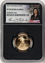 2017-W Proof Gold Eagle 1/4 oz Anna Cabral Prestige Treasurer Series NGC PF70
