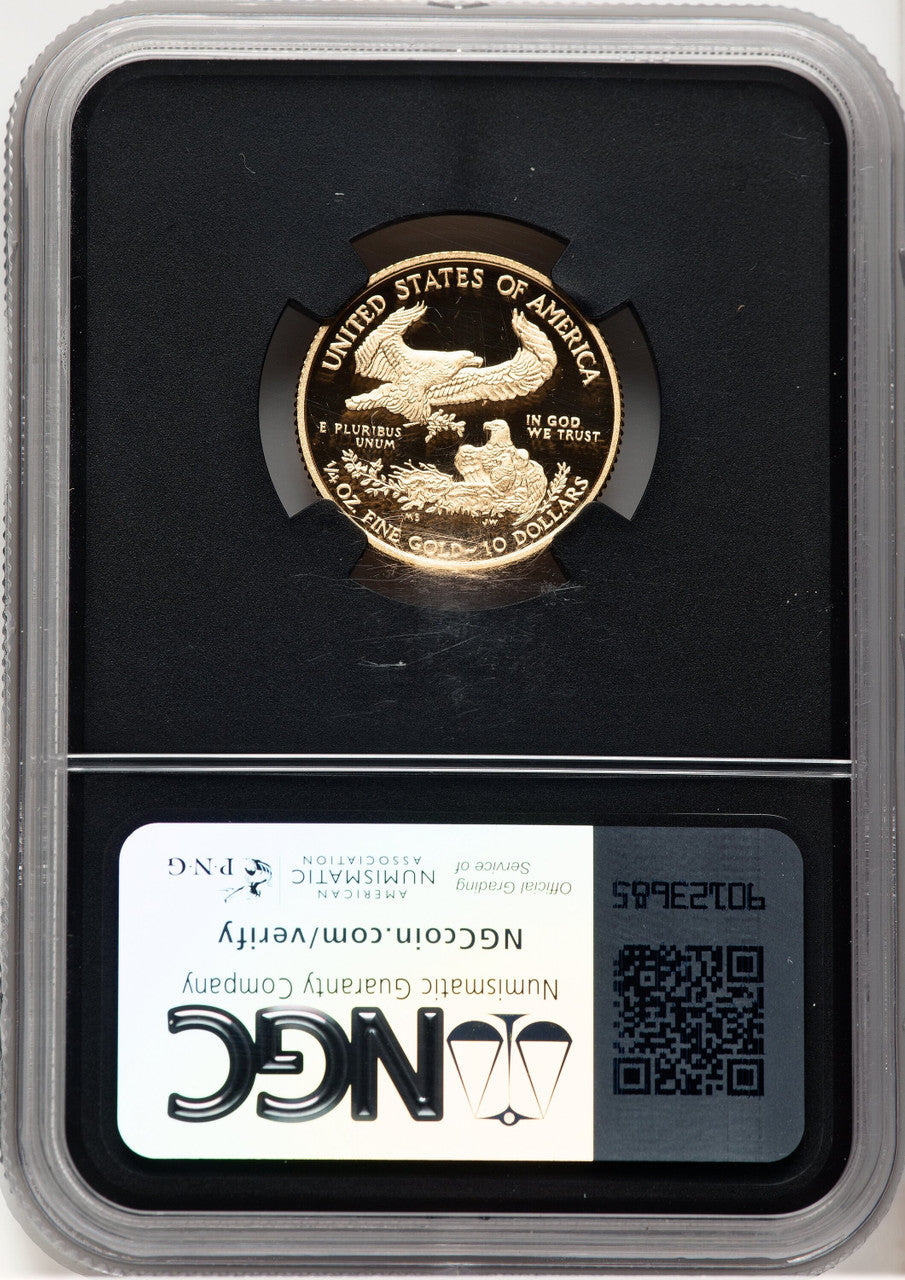 2017-W Proof Gold Eagle 1/4 oz Anna Cabral Prestige Treasurer Series NGC PF70