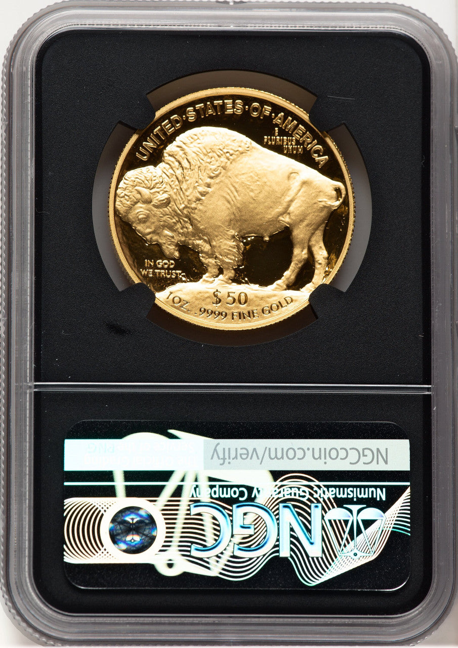 2023-W Proof Gold Buffalo 1 oz FDI Anna Cabral Prestige Treasurer Series NGC MS70