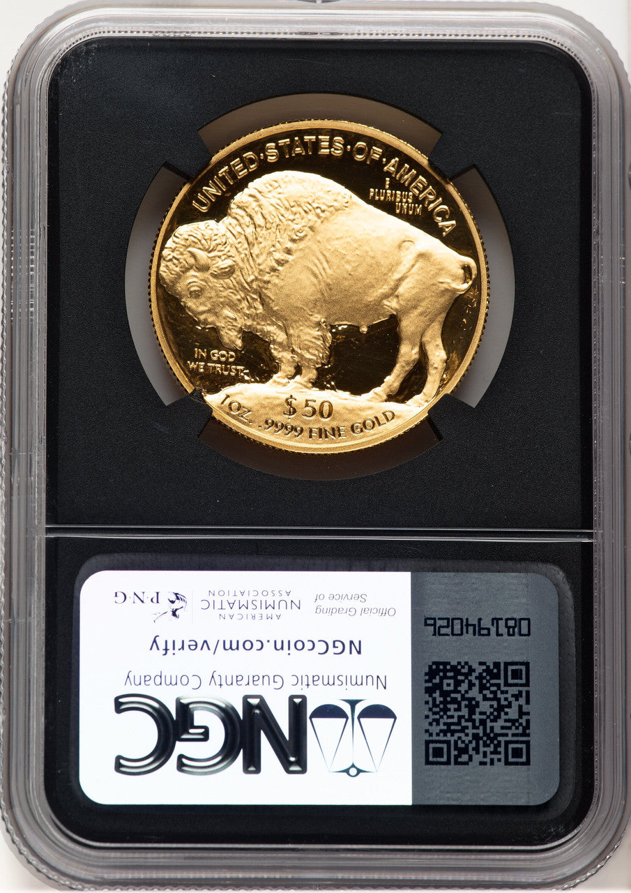 2024-W Proof Gold Buffalo 1 oz FDI Anna Cabral Prestige Treasurer Series NGC MS70