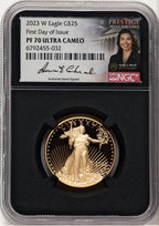 2023-W Proof Gold Eagle 1/2 oz FDI Anna Cabral Prestige Treasurer Series NGC PF70