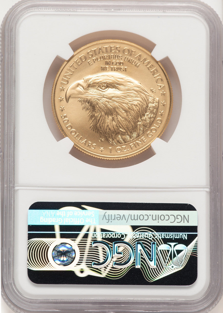 2021-W TY2 Burnished Gold Eagle 1 oz ER David Ryder NGC MS70