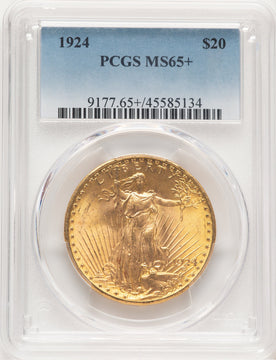 1924 $20 Saint Saint-Gaudens Double Eagle PCGS MS65+ (521389025)