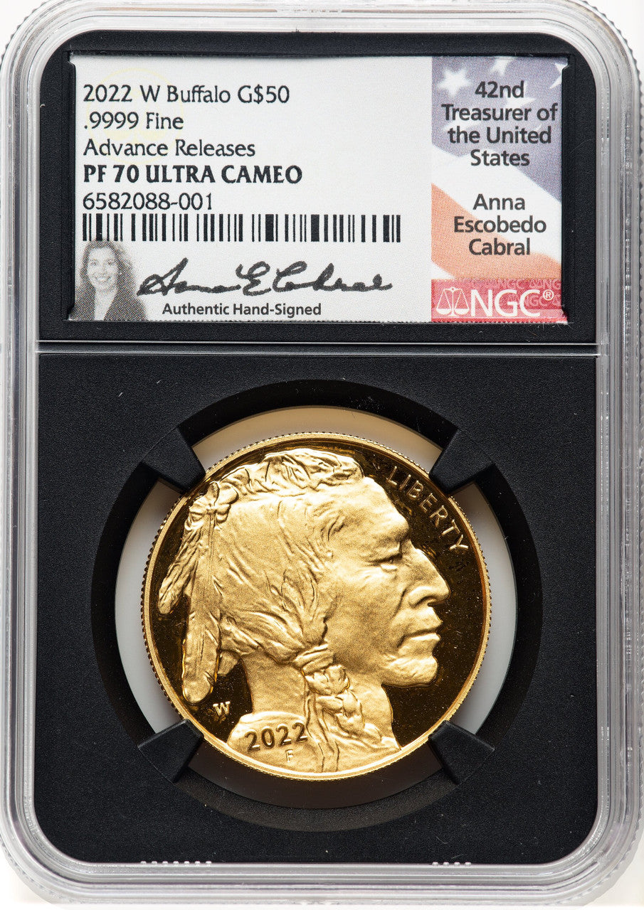 2022-W Proof Gold Buffalo 1 oz AR Anna Cabral NGC MS70 (521393036)