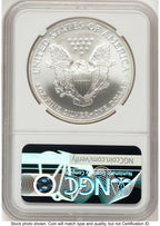 2007 Silver Eagle Brown Label NGC MS70