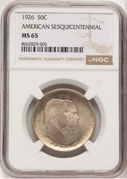1926 50C Sesquicentennial Commemorative Silver NGC MS65 (521416027)