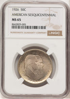 1926 50C Sesquicentennial Commemorative Silver NGC MS65 (521416027)