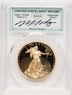 2018-W Proof Gold Eagle 1 oz WP Mint Hoard Reagan Legacy Series Michael Reagan Blue PCGS PR70