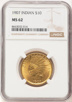 1907 $10 No Motto Indian Eagle NGC MS62 (521439327)