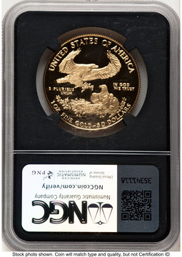 1986-W Proof Gold Eagle 1 oz /David J Ryder Mint Director's Series NGC PF70 Ed Moy (521493036)