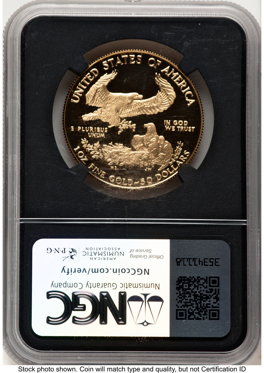 1986-W Proof Gold Eagle 1 oz /David J Ryder Mint Director's Series NGC PF70 Ed Moy (521493036)