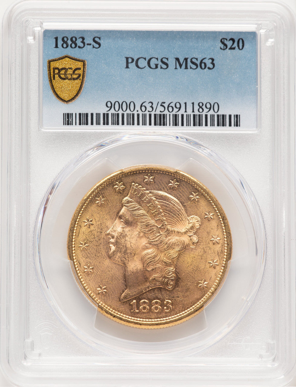 1883-S $20 Liberty Double Eagle PCGS MS63 (521567004)
