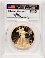 2022-W Proof Gold Eagle 1 oz John PCGS PR70 Mercanti