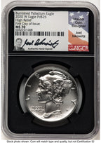 2020-W Palladium Eagle 1 oz Burnished FDI Joel Iskowitz NGC MS70 (521612037)
