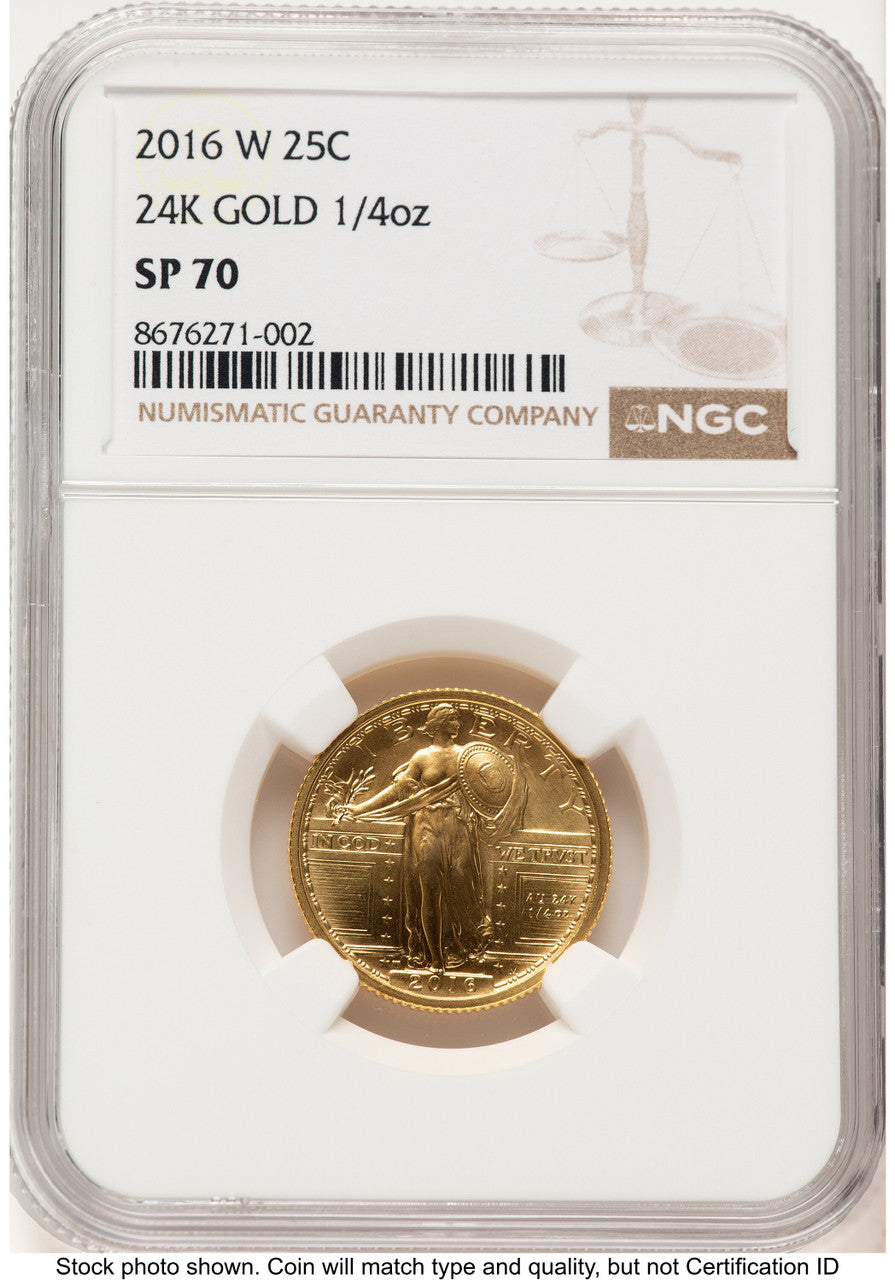 2016-W 25C Standing Liberty 100th Anniversary Gold Centennial NGC MS70