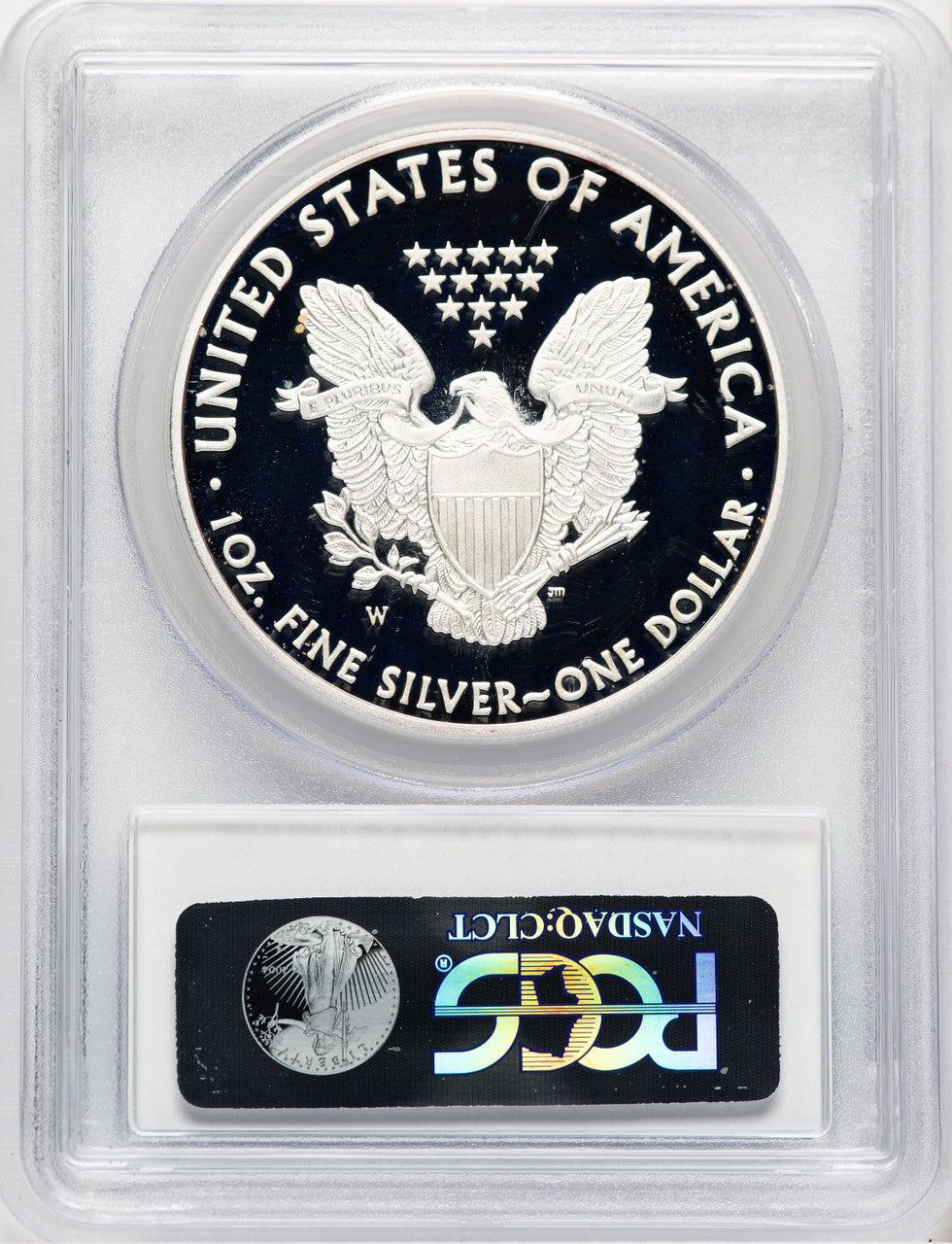 2008-W Proof Silver Eagle 1 oz Blue Gradient PCGS PR70