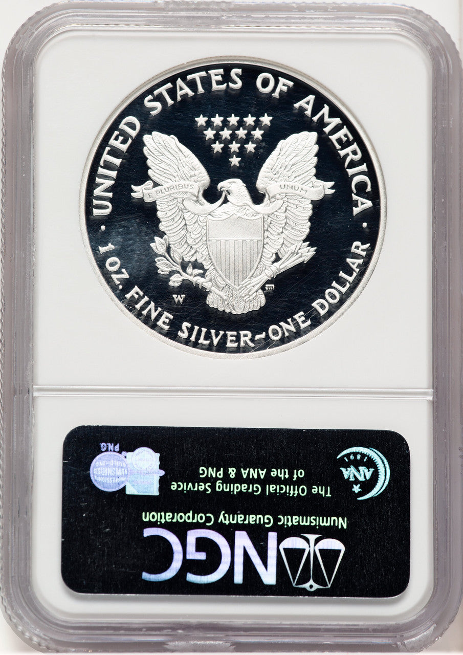 2007-W Proof Silver Eagle 1 oz Brown Label NGC PF70
