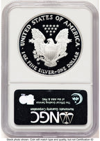 2005-W Proof Silver Eagle 1 oz Brown Label NGC PF70