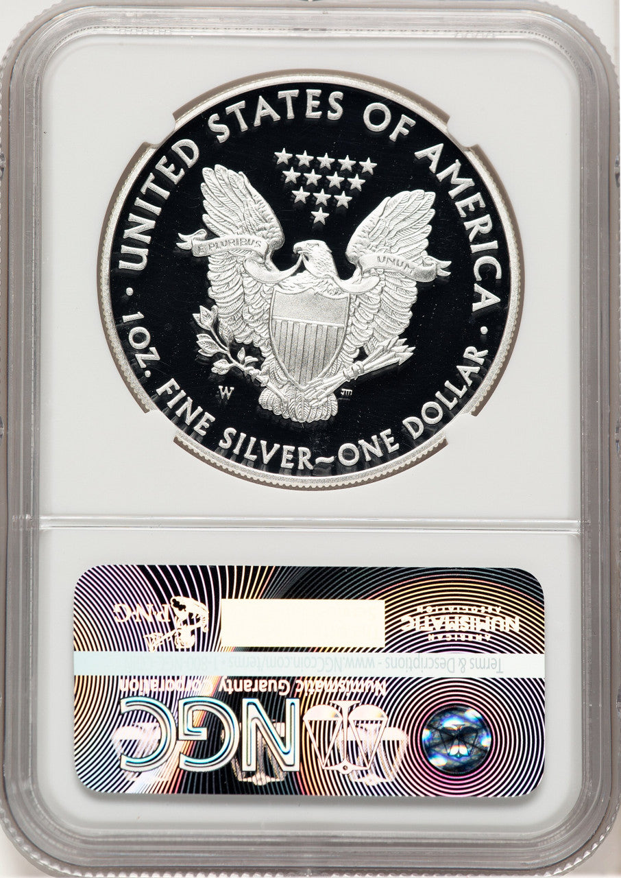2015-W Proof Silver Eagle 1 oz Brown Label NGC PF70