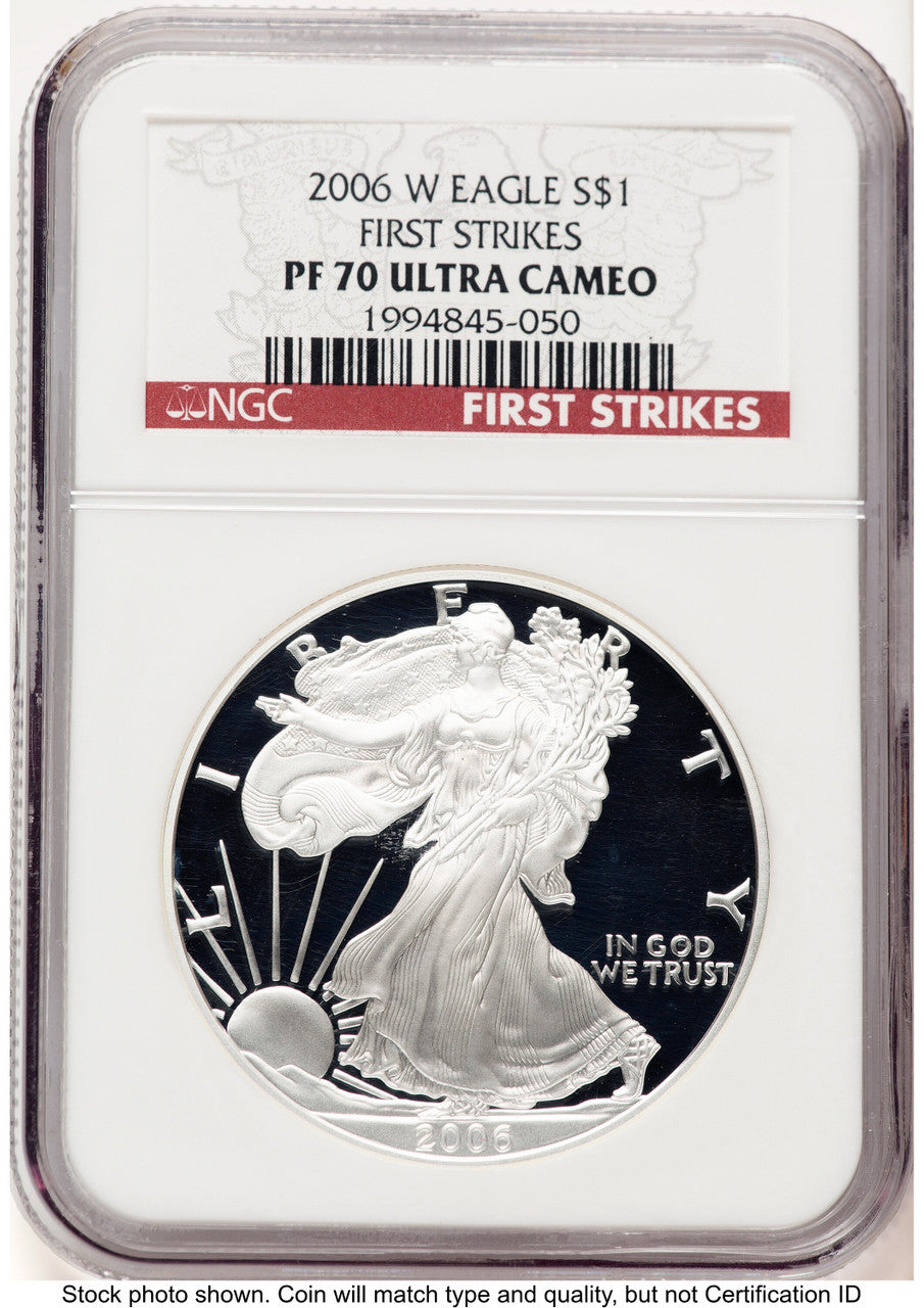 2006-W Proof Silver Eagle 1 oz First Strikes Red NGC PF70 (521655210)
