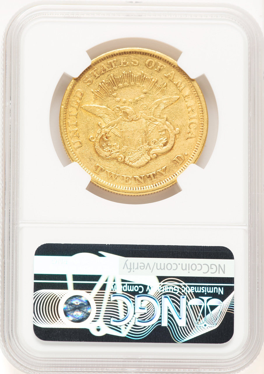 1852 $20 FS-301 Liberty Double Eagle NGC XF40