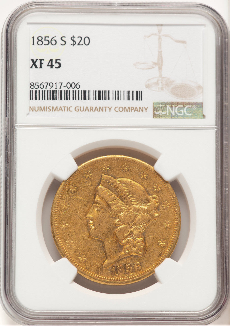1856-S $20 Liberty Double Eagle NGC XF45 (521657032)