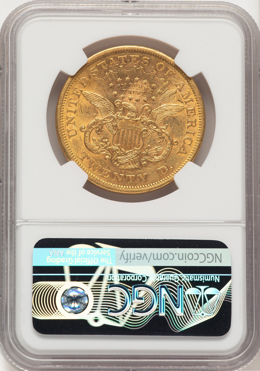 1867-S $20 Liberty Double Eagle NGC AU53 (521657033)