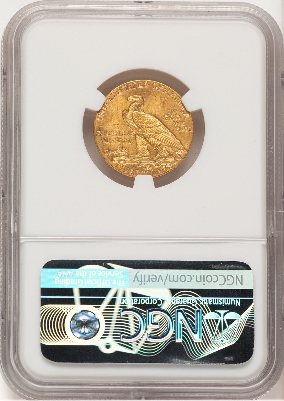 1911 $5 Indian Half Eagle NGC MS64 (521661003)