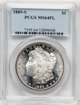 1889-S PL Morgan Dollar PCGS MS64