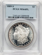 1889-S PL Morgan Dollar PCGS MS64