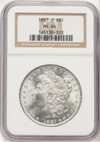 1887-O Morgan Dollar NGC MS64