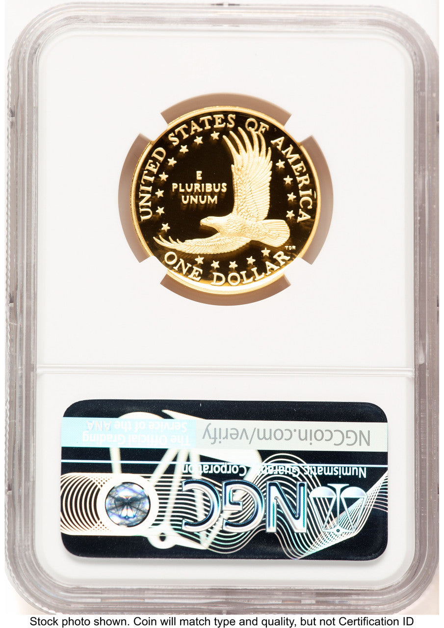 2025-W 1/2 oz Proof Gold Sacagawea 25th Anniversary FDI Randy'L Teton Golden Sacagawea NGC PF70