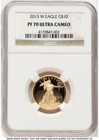 2013-W Proof Gold Eagle 1/4 oz Brown Label NGC PF70