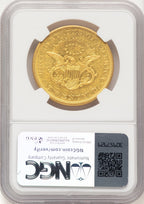 1850-O $20 Liberty Double Eagle NGC AU53