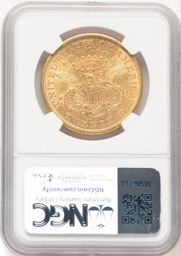 1866-S $20 MOTTO Liberty Double Eagle NGC AU55 (521828021)