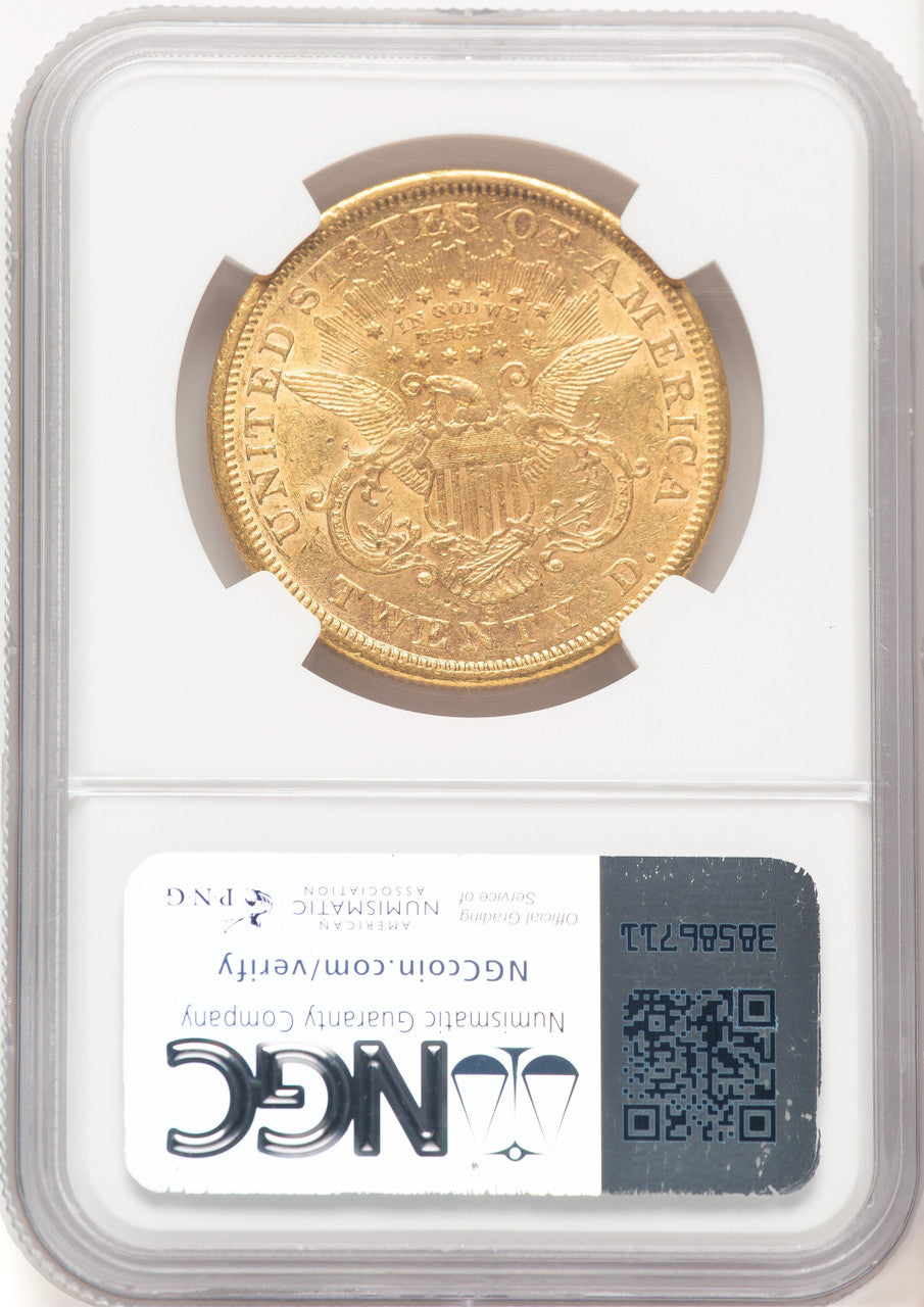 1866-S $20 MOTTO Liberty Double Eagle NGC AU55 (521828021)