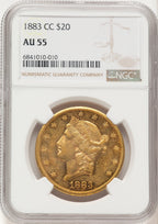 1883-CC $20 Liberty Double Eagle NGC AU55 (521828043)