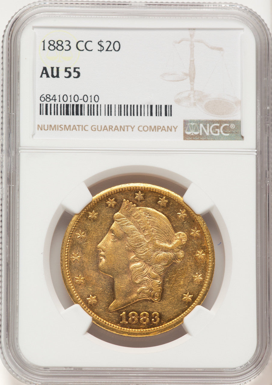 1883-CC $20 Liberty Double Eagle NGC AU55 (521828043)