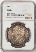 1890-CC Morgan Dollar NGC MS64 (521834010)