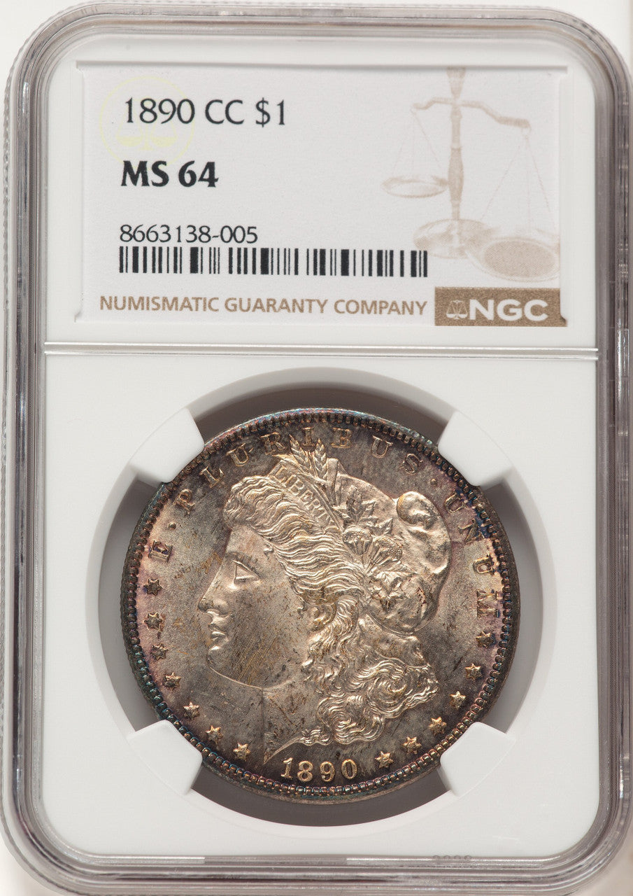 1890-CC Morgan Dollar NGC MS64 (521834010)