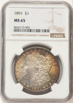 1891 Morgan Dollar NGC MS65 (521834020)