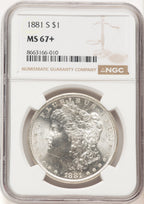 1881-S Morgan Dollar NGC MS67+ (521834023)