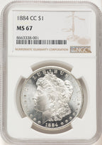 1884-CC Morgan Dollar NGC MS67 (521834031)