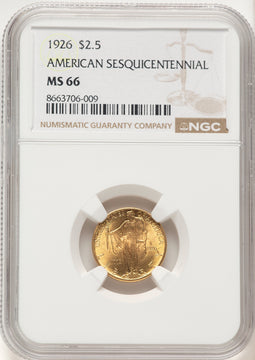1926 $2.50 SESQUI Commemorative Gold NGC MS66 (521835002)