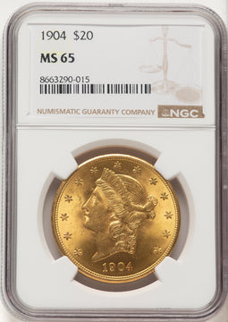1904 $20 Liberty Liberty Double Eagle NGC MS65 (521946013)
