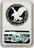 2025-W Proof Silver Eagle Privy U.S. Army 250th Anniversary 1 oz FDI Military Honor Orange NGC PF70