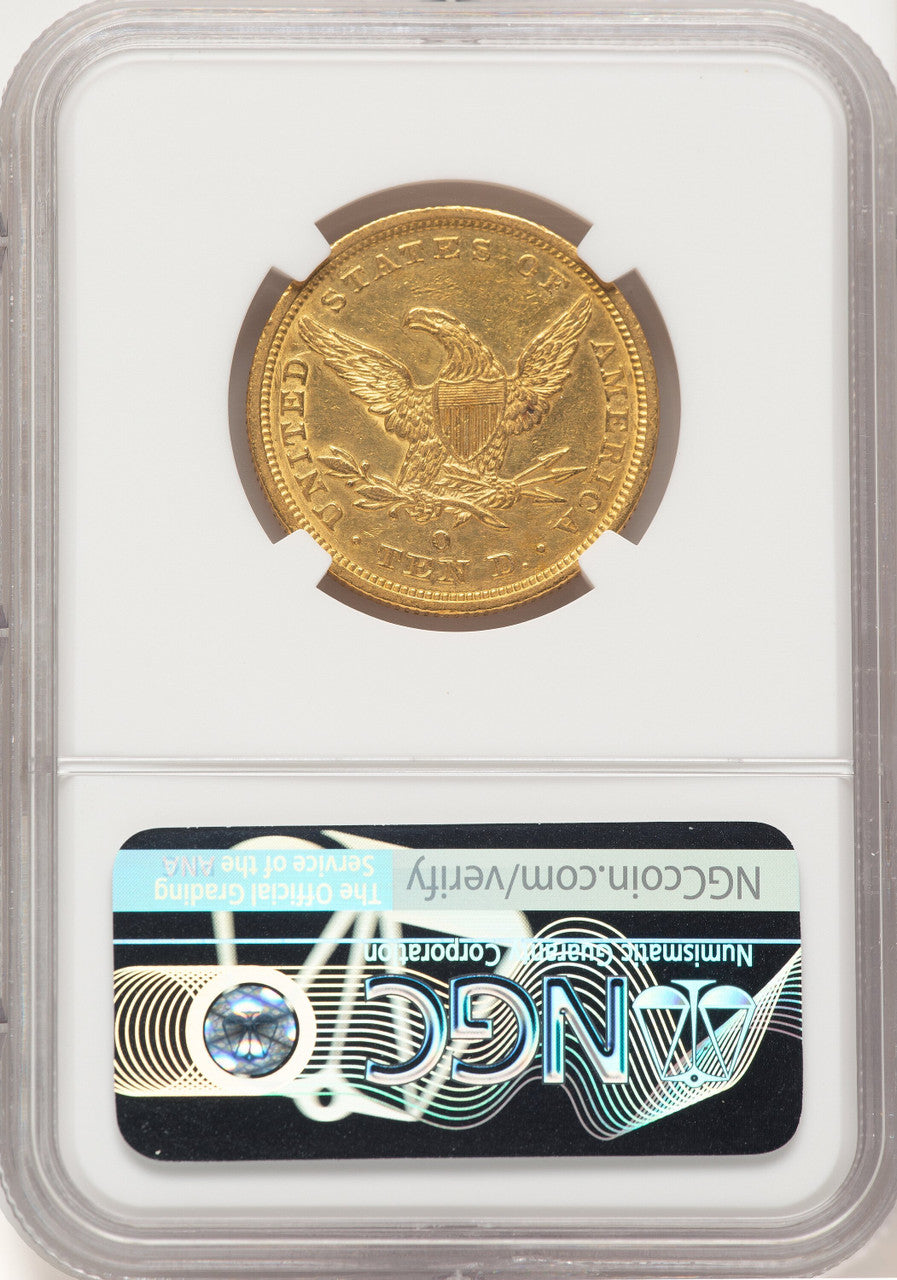 1844-O $10 Liberty Eagle Details NGC AU50
