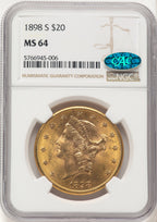 1898-S $20 CAC Liberty Double Eagle NGC MS64 (521987127)