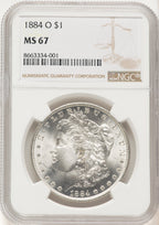 1884-O Morgan Dollar NGC MS67 (522030010)
